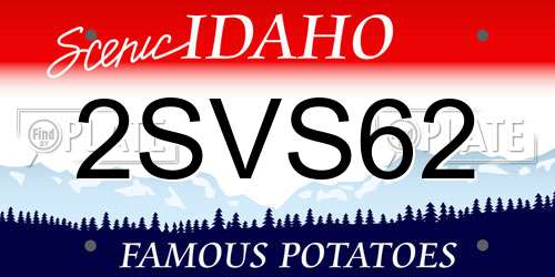 2SVS62 Idaho License Plate