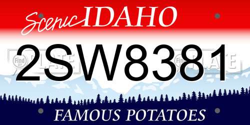 2SW8381 Idaho License Plate