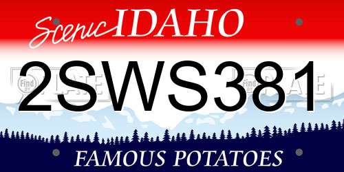 2SWS381 Idaho License Plate