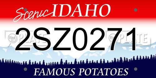 2SZ0271 Idaho License Plate