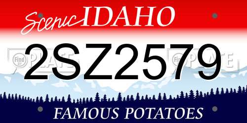 2SZ2579 Idaho License Plate