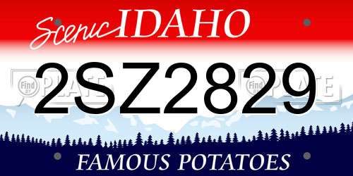 2SZ2829 Idaho License Plate