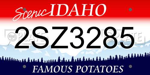 2SZ3285 Idaho License Plate