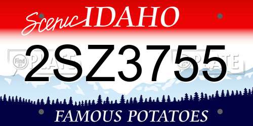 2SZ3755 Idaho License Plate