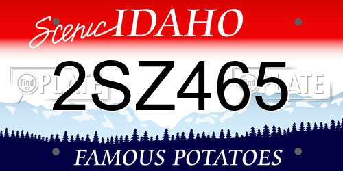 2SZ465 Idaho License Plate