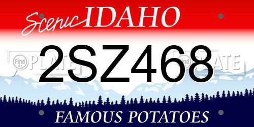 2SZ468 Idaho License Plate
