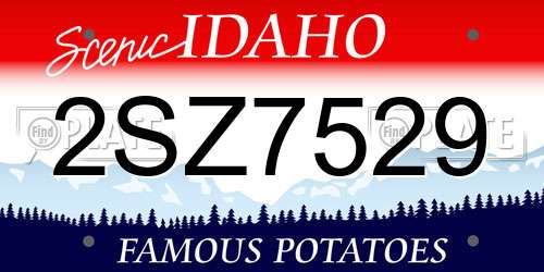 2SZ7529 Idaho License Plate