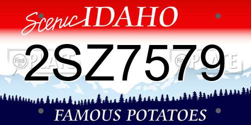 2SZ7579 Idaho License Plate