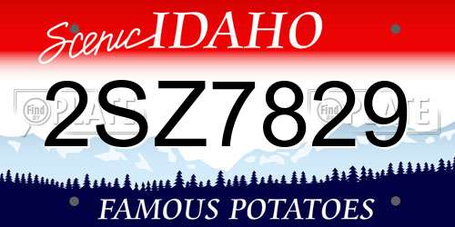 2SZ7829 Idaho License Plate
