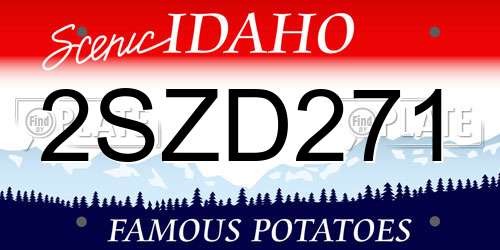 2SZD271 Idaho License Plate