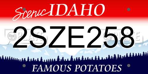 2SZE258 Idaho License Plate