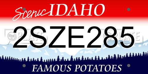 2SZE285 Idaho License Plate