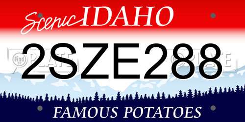 2SZE288 Idaho License Plate