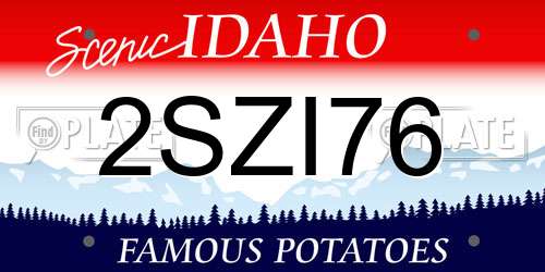 2SZI76 Idaho License Plate