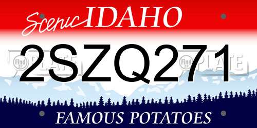 2SZQ271 Idaho License Plate
