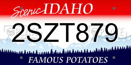 2SZT879 Idaho License Plate