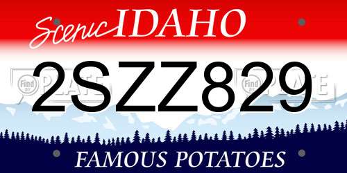 2SZZ829 Idaho License Plate