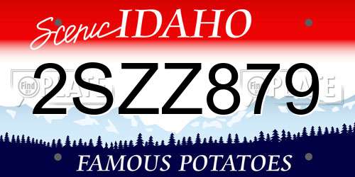 2SZZ879 Idaho License Plate