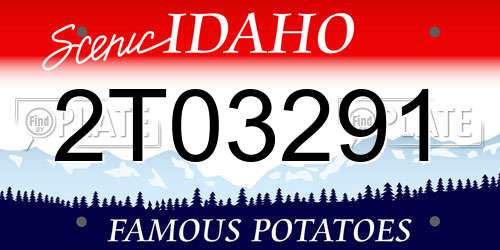 2T03291 Idaho License Plate