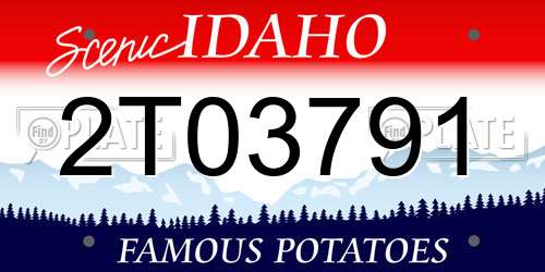 2T03791 Idaho License Plate