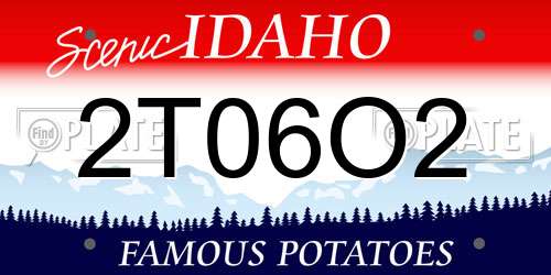 2T06O2 Idaho License Plate