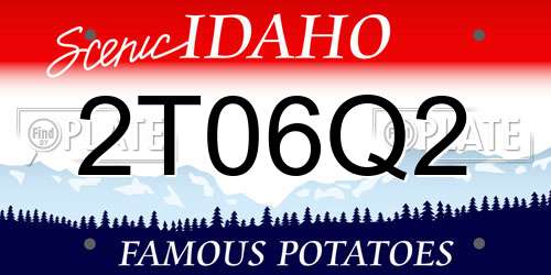 2T06Q2 Idaho License Plate