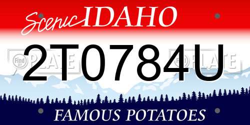 2T0784U Idaho License Plate