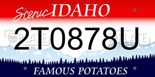 2T0878U Idaho License Plate
