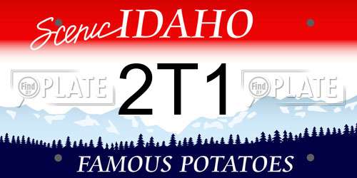 2T1 Idaho License Plate