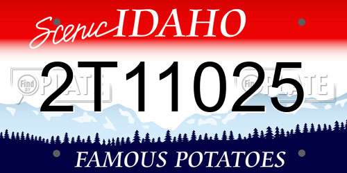 2T11025 Idaho License Plate