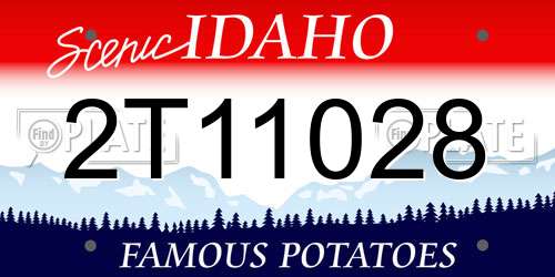 2T11028 Idaho License Plate