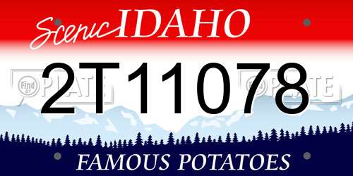 2T11078 Idaho License Plate