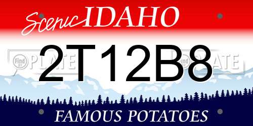 2T12B8 Idaho License Plate
