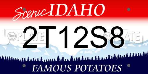 2T12S8 Idaho License Plate