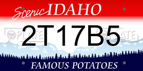 2T17B5 Idaho License Plate