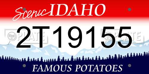 2T19155 Idaho License Plate