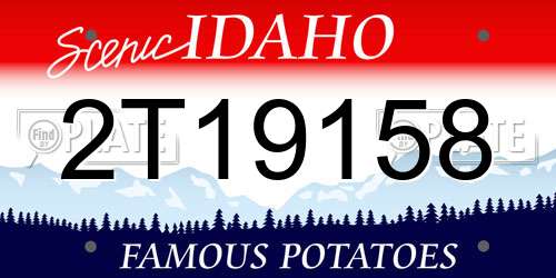2T19158 Idaho License Plate