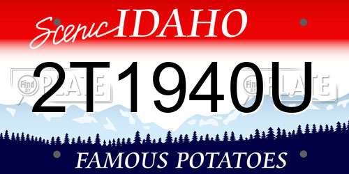 2T1940U Idaho License Plate