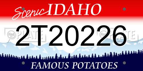 2T20226 Idaho License Plate