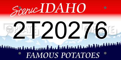 2T20276 Idaho License Plate