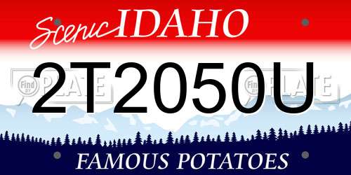 2T2050U Idaho License Plate