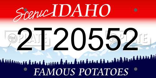 2T20552 Idaho License Plate