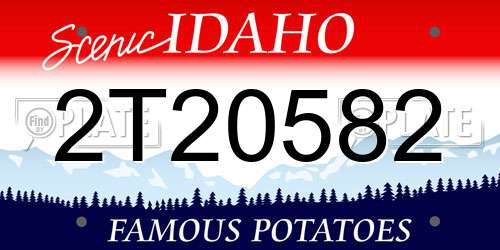 2T20582 Idaho License Plate