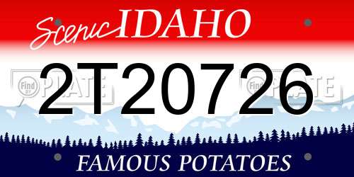 2T20726 Idaho License Plate