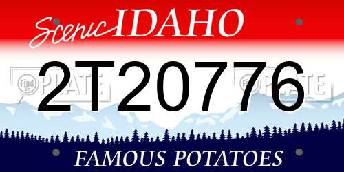 2T20776 Idaho License Plate
