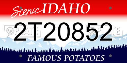 2T20852 Idaho License Plate