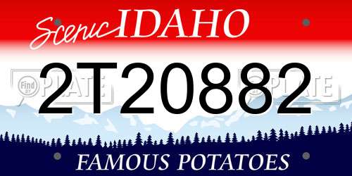 2T20882 Idaho License Plate