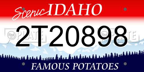 2T20898 Idaho License Plate
