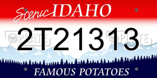 2T21313 Idaho License Plate