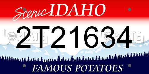 2T21634 Idaho License Plate